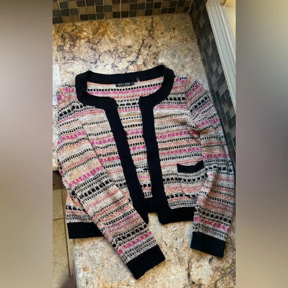 Nic+Zoe Multicolor Striped Sweater
